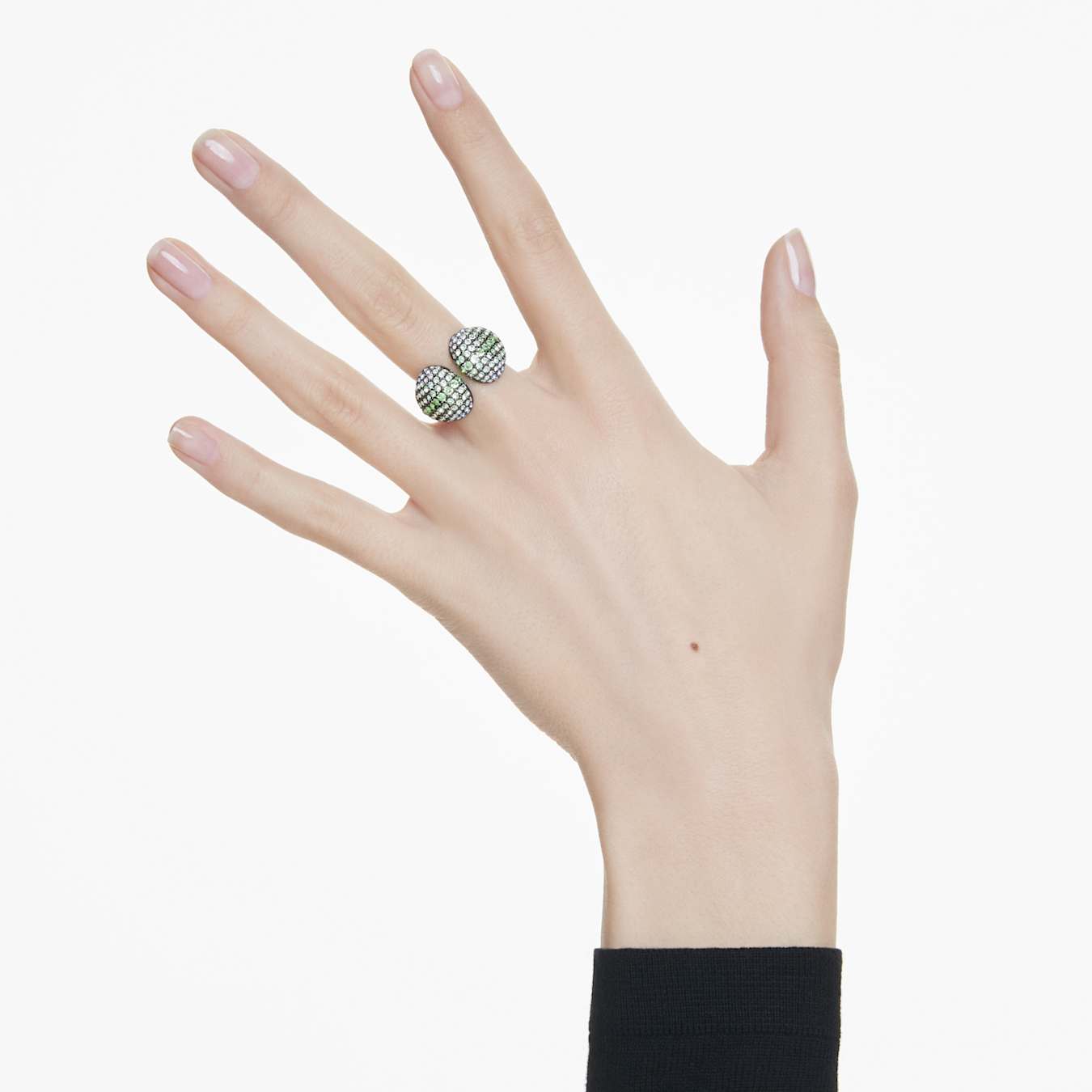 Anillo de cóctel Sublima Talla redonda, Multicolor, Baño de rutenio
