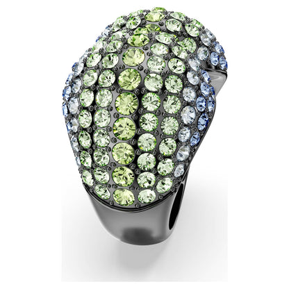 Anillo de cóctel Sublima Talla redonda, Multicolor, Baño de rutenio