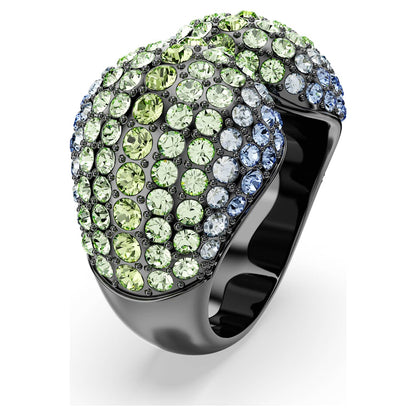 Anillo de cóctel Sublima Talla redonda, Multicolor, Baño de rutenio