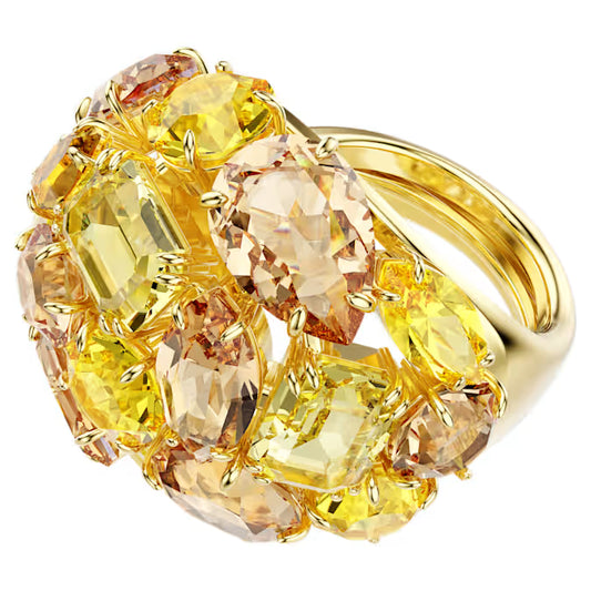 Anillo de cóctel Gema Tallas mixtas, Amarillo, Baño tono oro
