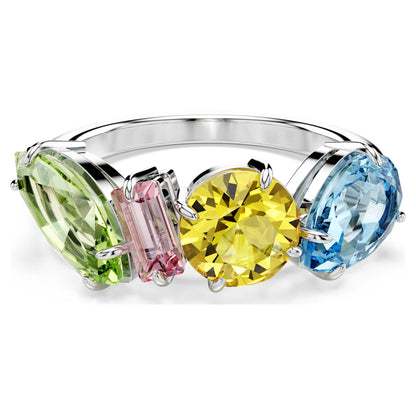 Anillo de cóctel Gema, Tallas mixtas, Multicolor, Baño de rodio