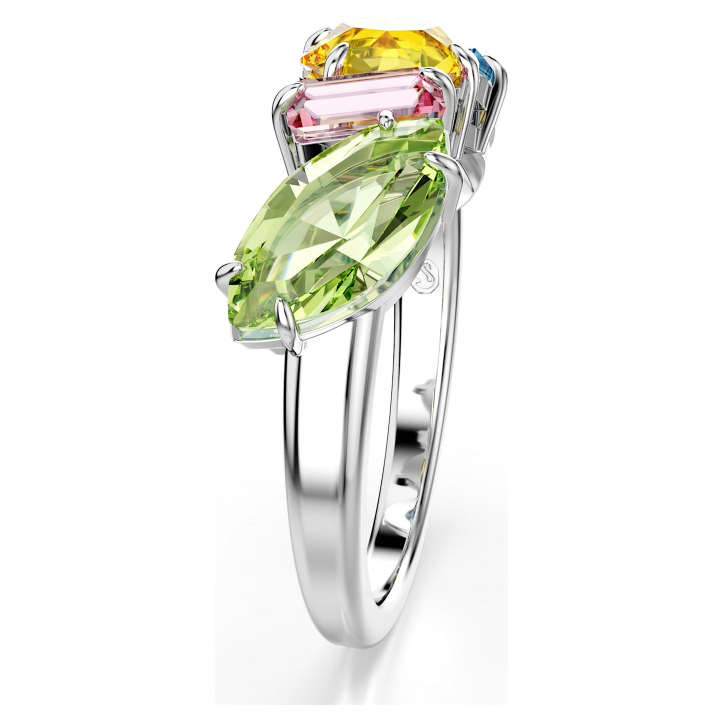 Anillo de cóctel Gema, Tallas mixtas, Multicolor, Baño de rodio