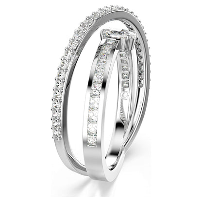 Anillo Hyperbola, Tallas mixtas, Blanco, Baño de rodio