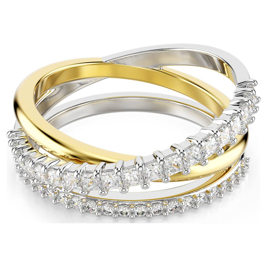 Anillo Hyperbola Tallas mixtas, Blanco, Combinación de acabados metálicos