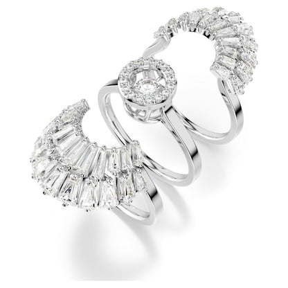 Anillo Idyllia Conjunto (3), Tallas mixtas, Concha de mar, Blanco, Baño de rodio