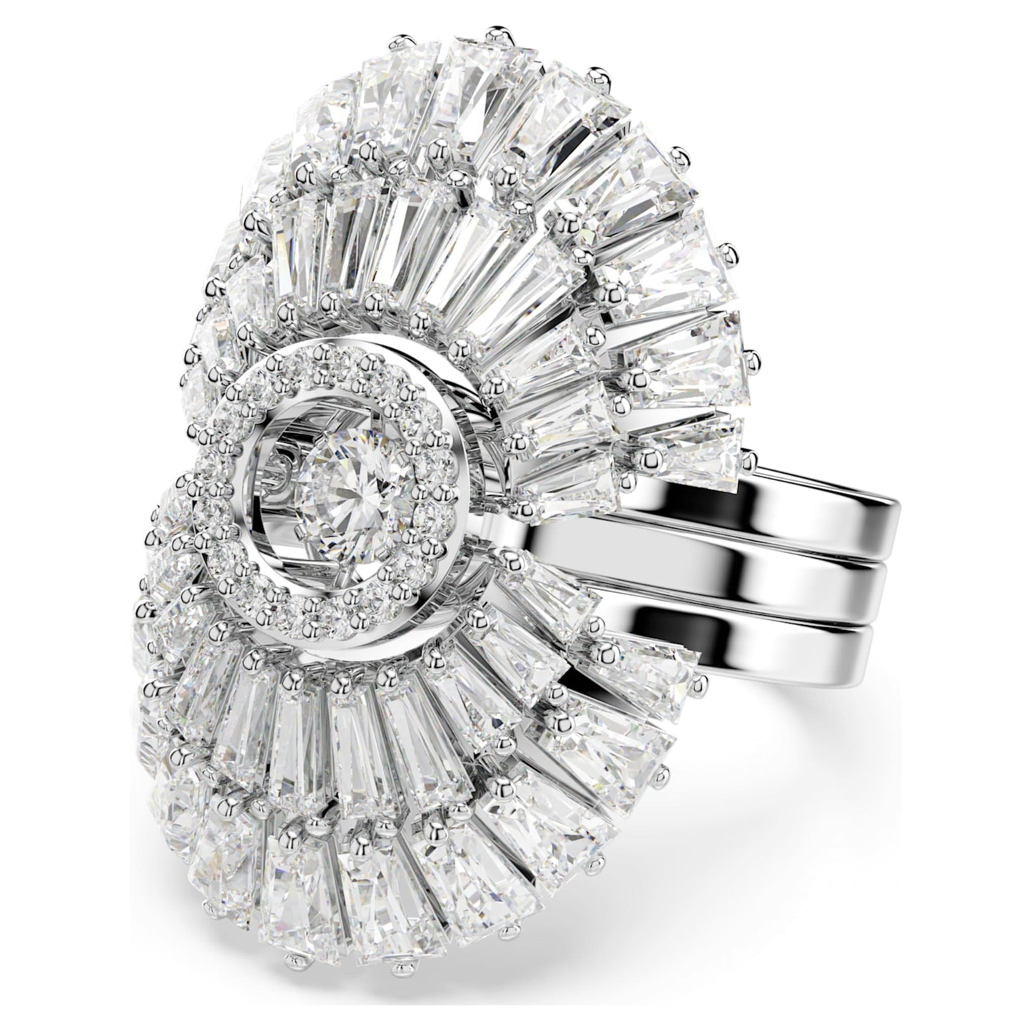 Anillo Idyllia Conjunto (3), Tallas mixtas, Concha de mar, Blanco, Baño de rodio