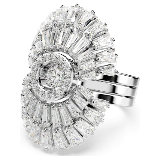 Anillo Idyllia Conjunto (3), Tallas mixtas, Concha de mar, Blanco, Baño de rodio