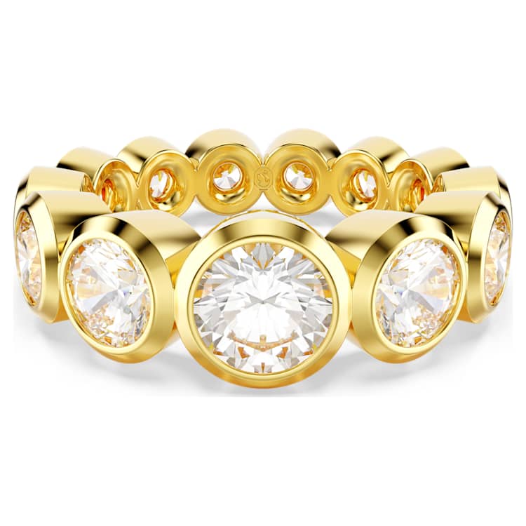 Anillo Imber Tallas redondas combinadas, Blanco, Baño tono oro