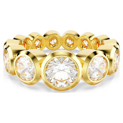Anillo Imber Tallas redondas combinadas, Blanco, Baño tono oro