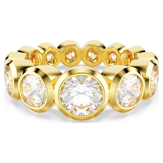 Anillo Imber Tallas redondas combinadas, Blanco, Baño tono oro