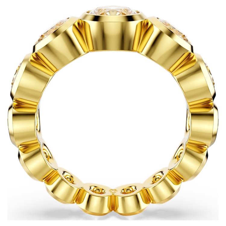 Anillo Imber Tallas redondas combinadas, Blanco, Baño tono oro