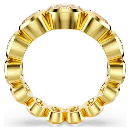 Anillo Imber Tallas redondas combinadas, Blanco, Baño tono oro