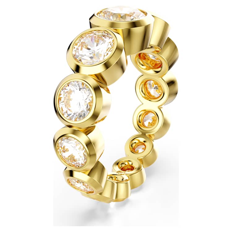 Anillo Imber Tallas redondas combinadas, Blanco, Baño tono oro