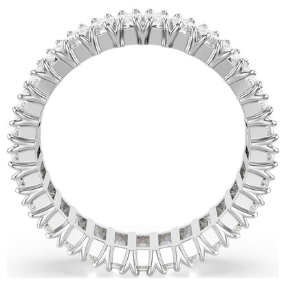 Anillo Matrix Talla baguette, Blanco, Acabado en tono plateado