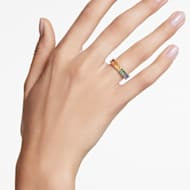 Anillo Matrix, Talla baguette, Multicolor, Baño tono oro