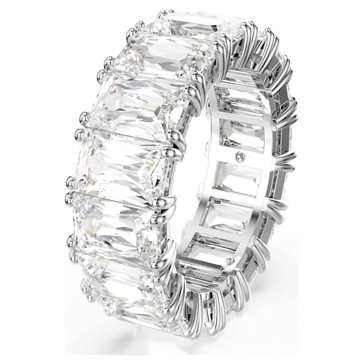 Anillo Matrix VittoreTalla baguette, Blanco, Baño de rodio