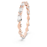 Anillo Matrix Vittore Talla marquisa, Blanco, Baño tono oro rosa