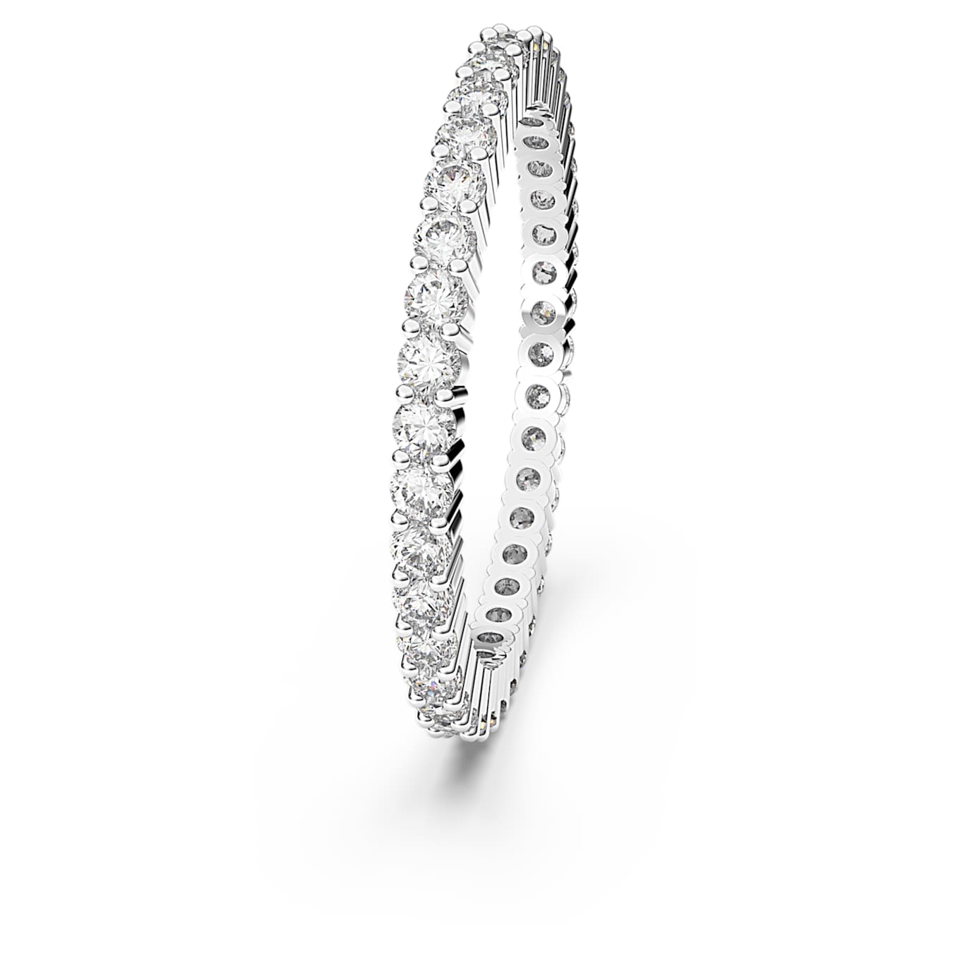 Anillo Matrix Vittore Talla redonda, Blanco, Acabado en tono plateado