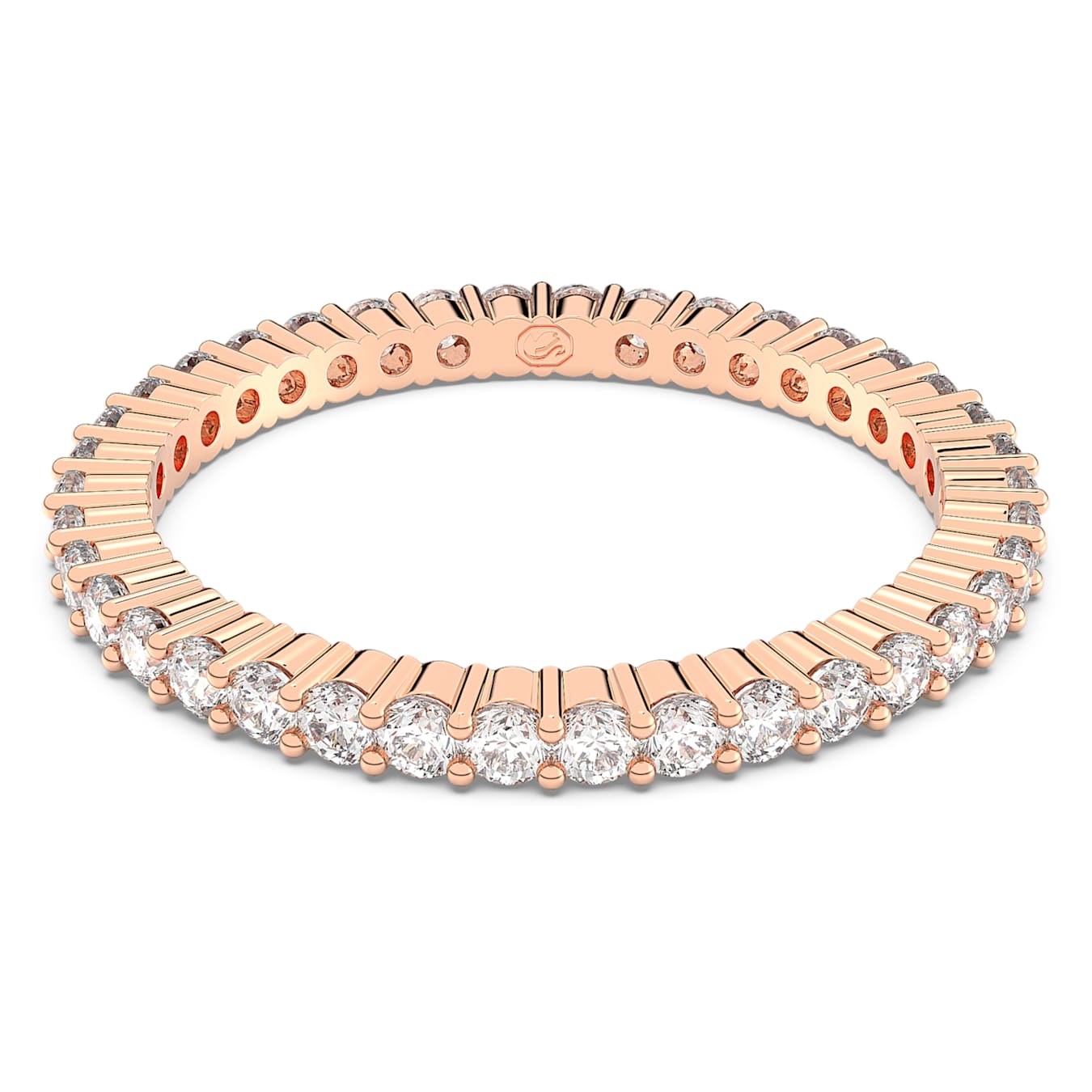 Anillo Matrix Vittore Talla redonda, Blanco, Acabado tono oro rosa