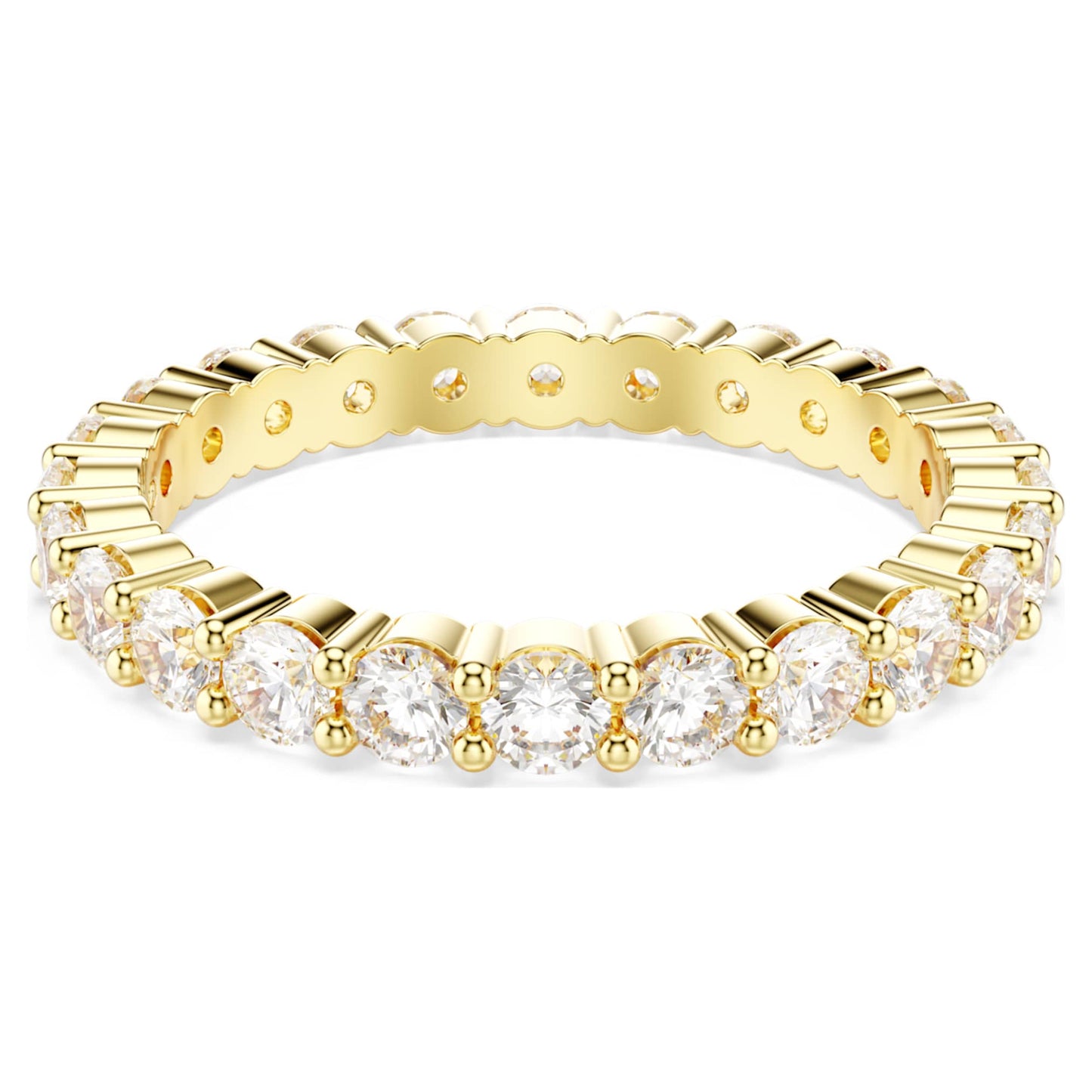 Anillo Stilla, Conjunto (2), Talla redonda, Blanco, Baño tono oro