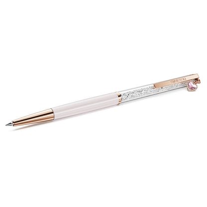 Bolígrafo Crystalline Corazón, Rosa, Lacado rosa, baño tono oro rosa