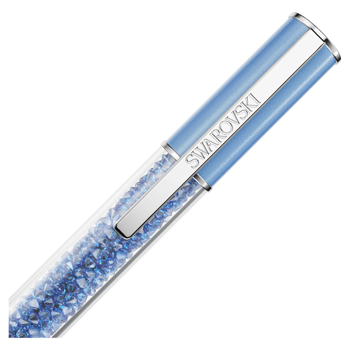 Bolígrafo Crystalline Cristales ReCreated™, Azul, Lacado azul, cromado