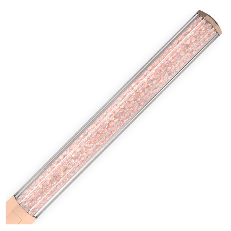 Bolígrafo Crystalline Forma octagonal, Tono oro rosa, Baño tono oro rosa