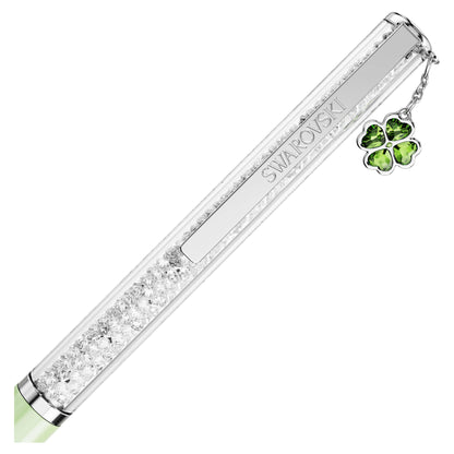 Bolígrafo Crystalline Trébol, Verde, Lacado verde, cromado