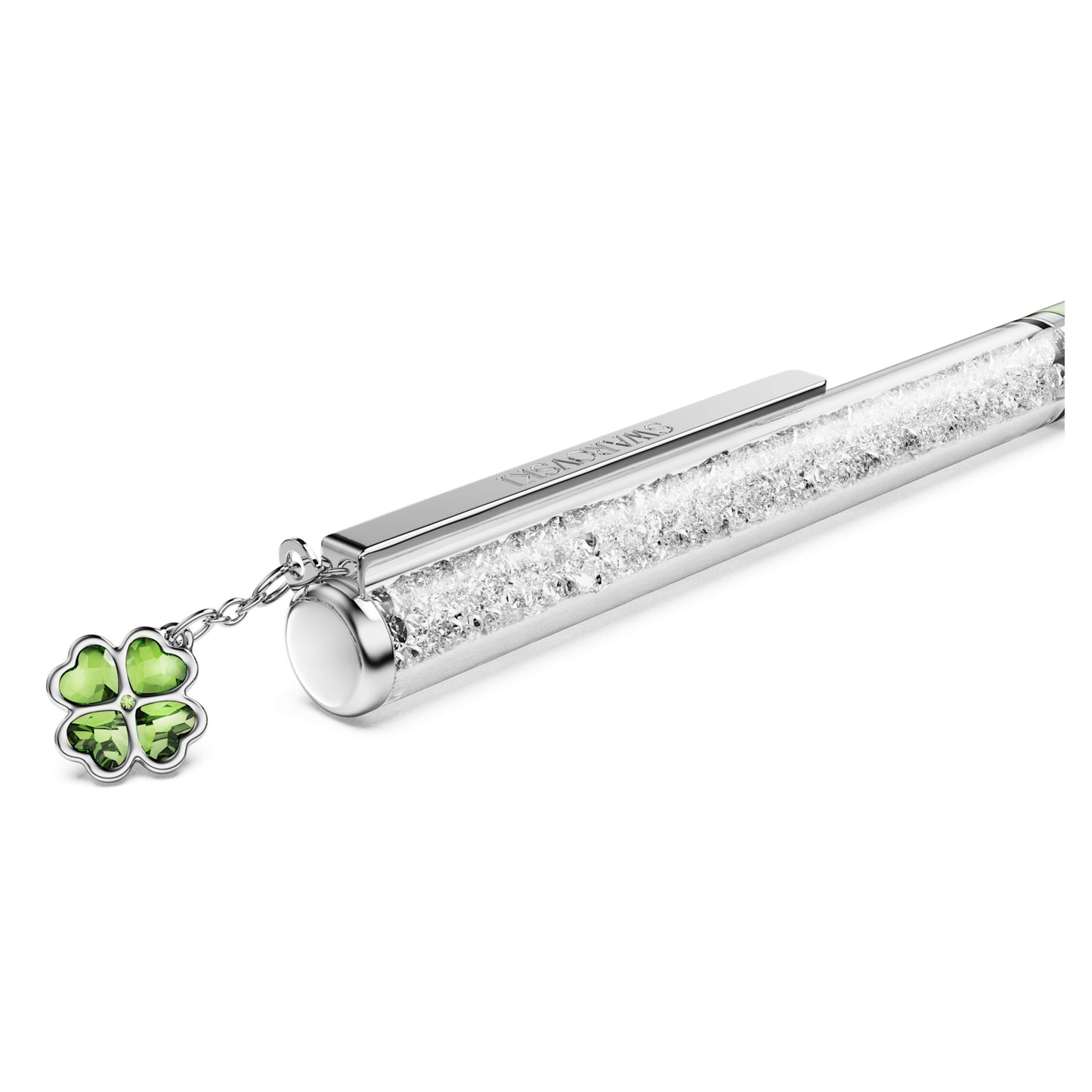Bolígrafo Crystalline Trébol, Verde, Lacado verde, cromado