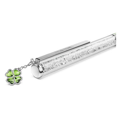 Bolígrafo Crystalline Trébol, Verde, Lacado verde, cromado