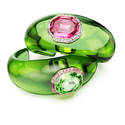 Brazalete Dulcis Conjunto (2), Talla octogonal, Pavé, Multicolor, Baño tono oro