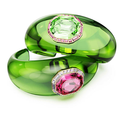 Brazalete Dulcis Conjunto (2), Talla octogonal, Pavé, Multicolor, Baño tono oro