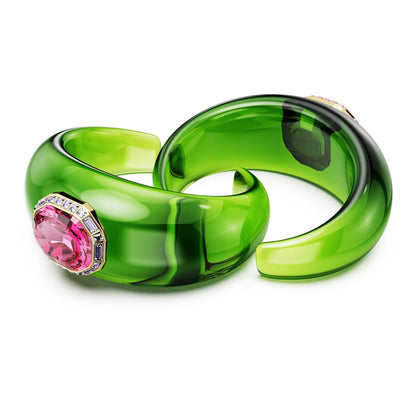 Brazalete Dulcis Conjunto (2), Talla octogonal, Pavé, Multicolor, Baño tono oro