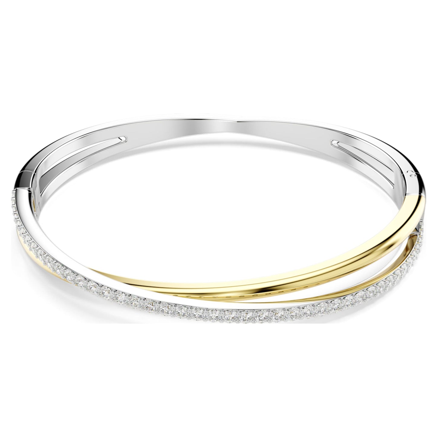 Brazalete Hyperbola, Talla redonda, Blanco, Combinación de acabados metálicos