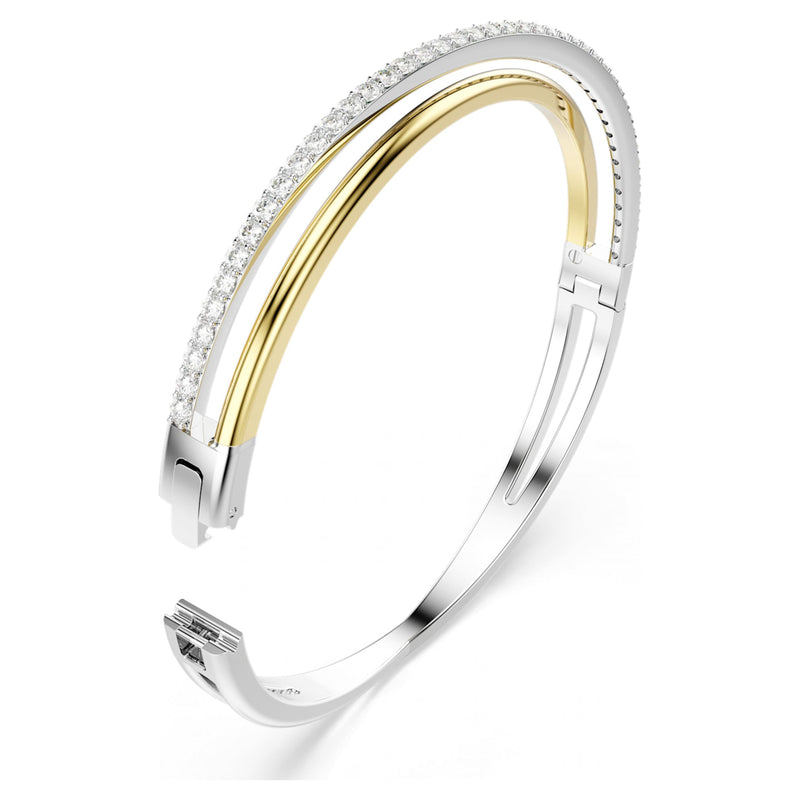 Brazalete Hyperbola, Talla redonda, Blanco, Combinación de acabados metálicos