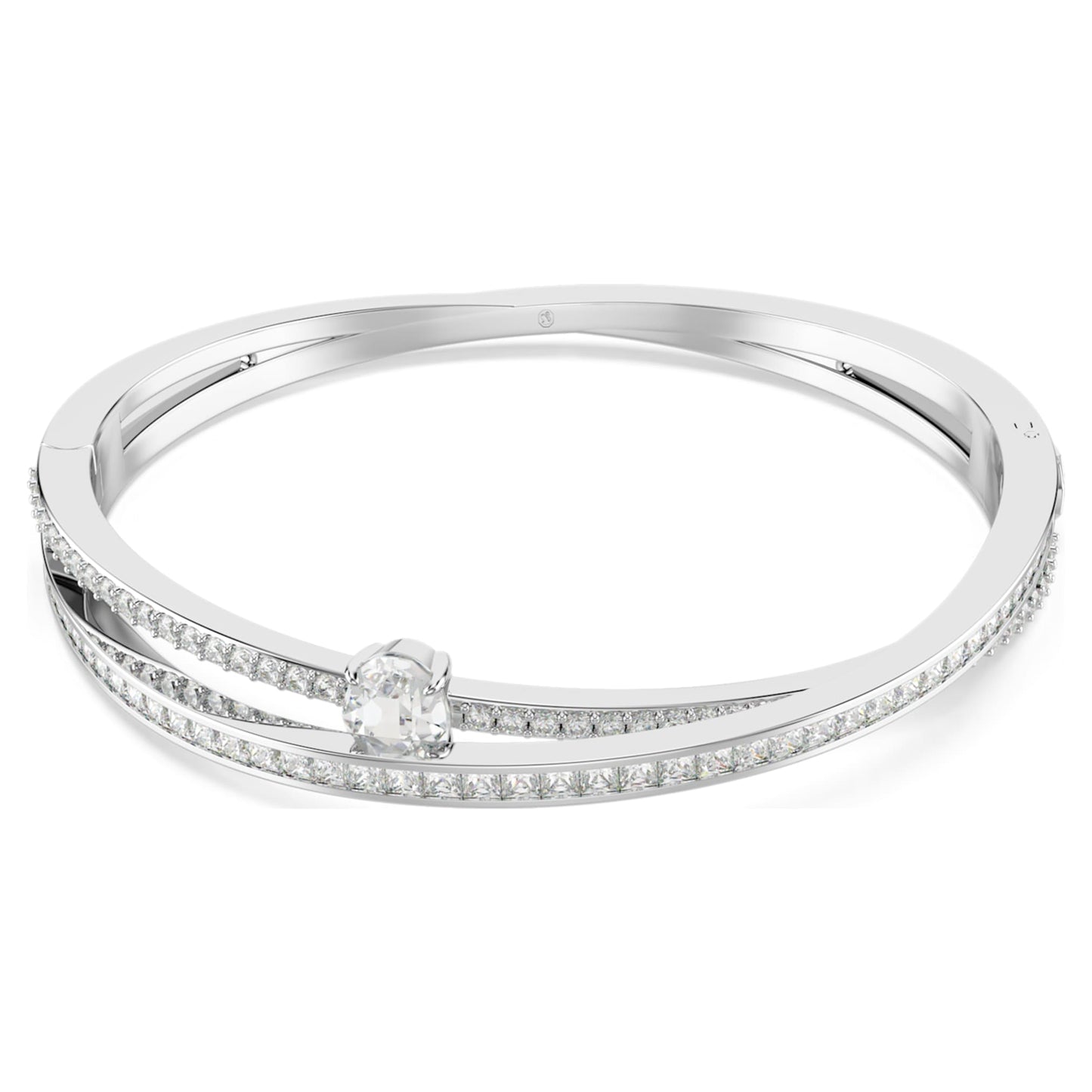 Brazalete Hyperbola, Tallas mixtas, Blanco, Baño de rodio