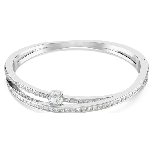 Brazalete Hyperbola, Tallas mixtas, Blanco, Baño de rodio