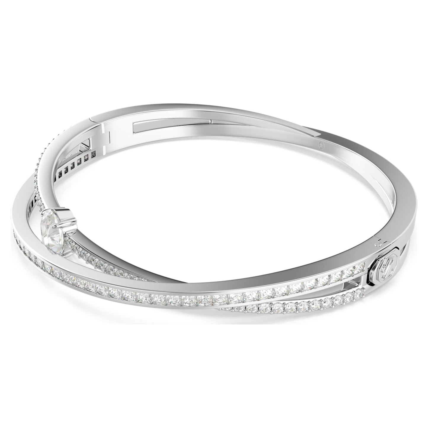 Brazalete Hyperbola, Tallas mixtas, Blanco, Baño de rodio