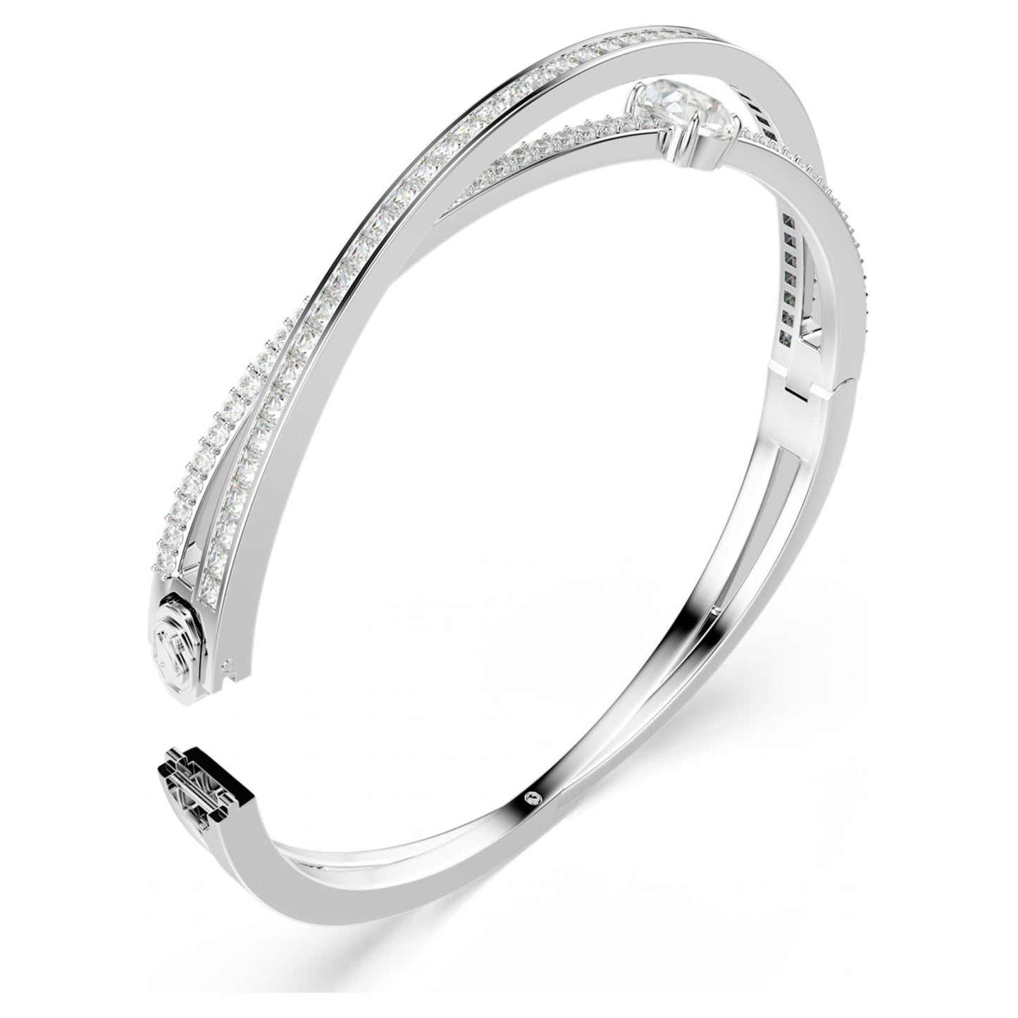 Brazalete Hyperbola, Tallas mixtas, Blanco, Baño de rodio