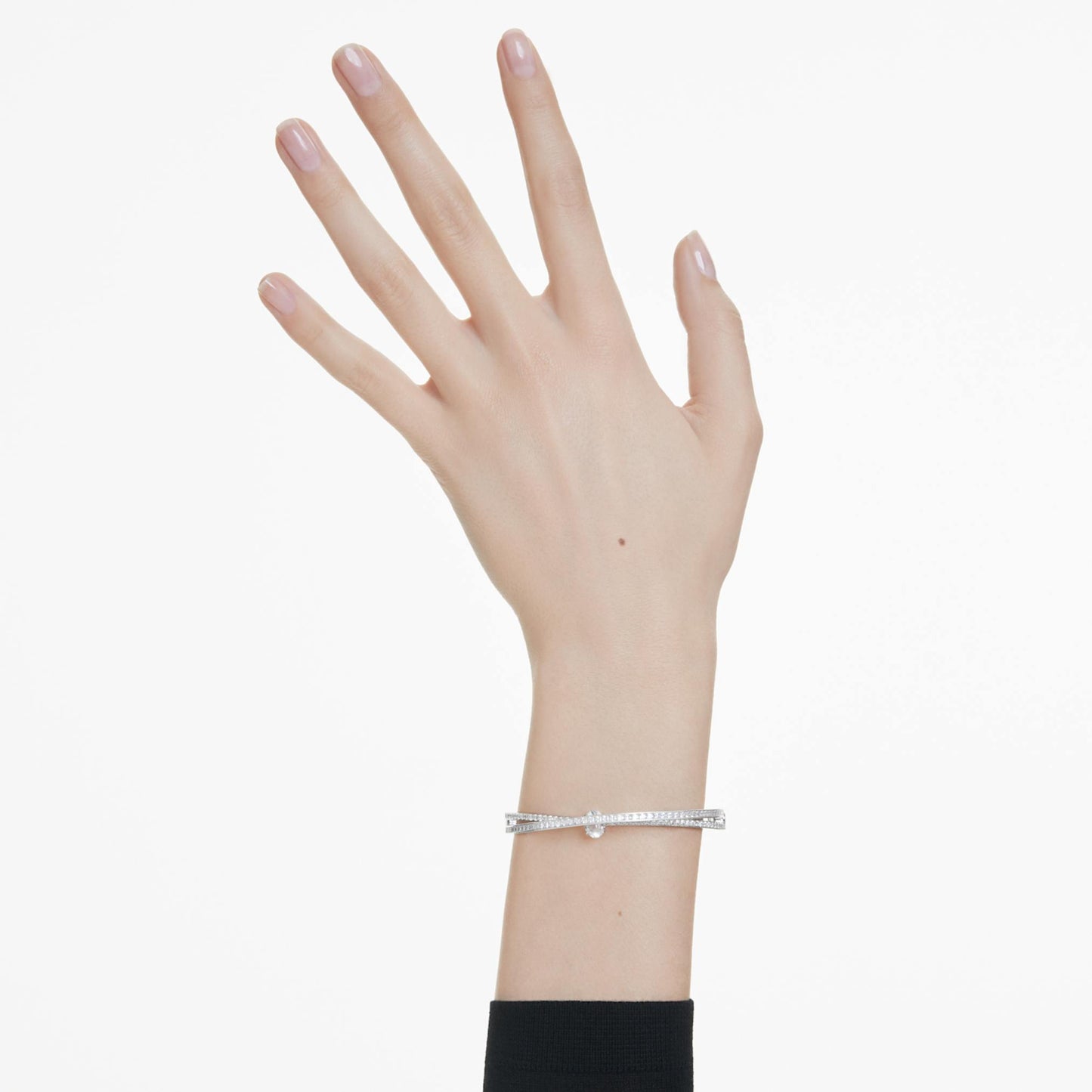 Brazalete Hyperbola, Tallas mixtas, Blanco, Baño de rodio