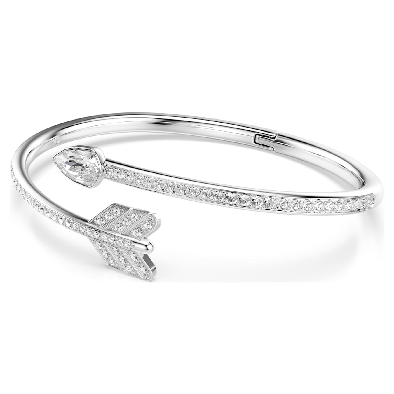 Brazalete Idyllia Tallas mixtas, Flecha, Blanco, Baño de rodio