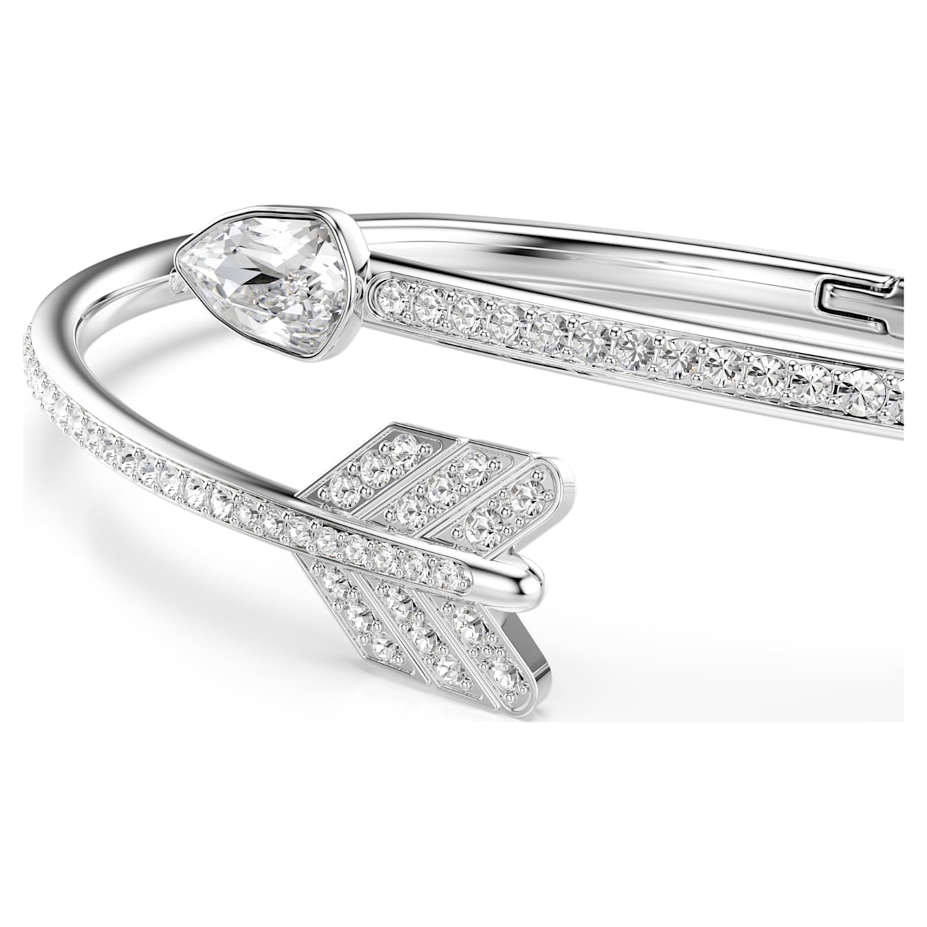 Brazalete Idyllia Tallas mixtas, Flecha, Blanco, Baño de rodio