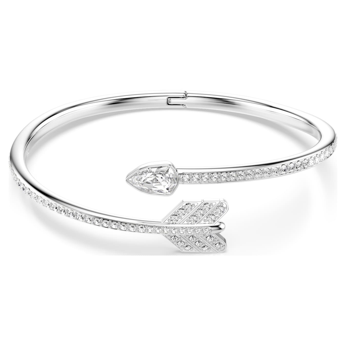 Brazalete Idyllia Tallas mixtas, Flecha, Blanco, Baño de rodio