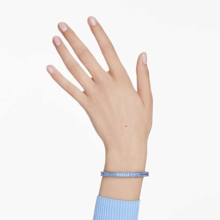 Brazalete Matrix Talla baguette, Azul, Baño de rutenio