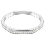 Brazalete Matrix Talla baguette, Blanco, Baño de rodio