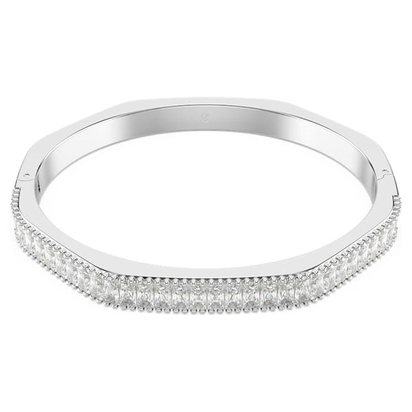 Brazalete Matrix Talla baguette, Blanco, Baño de rodio