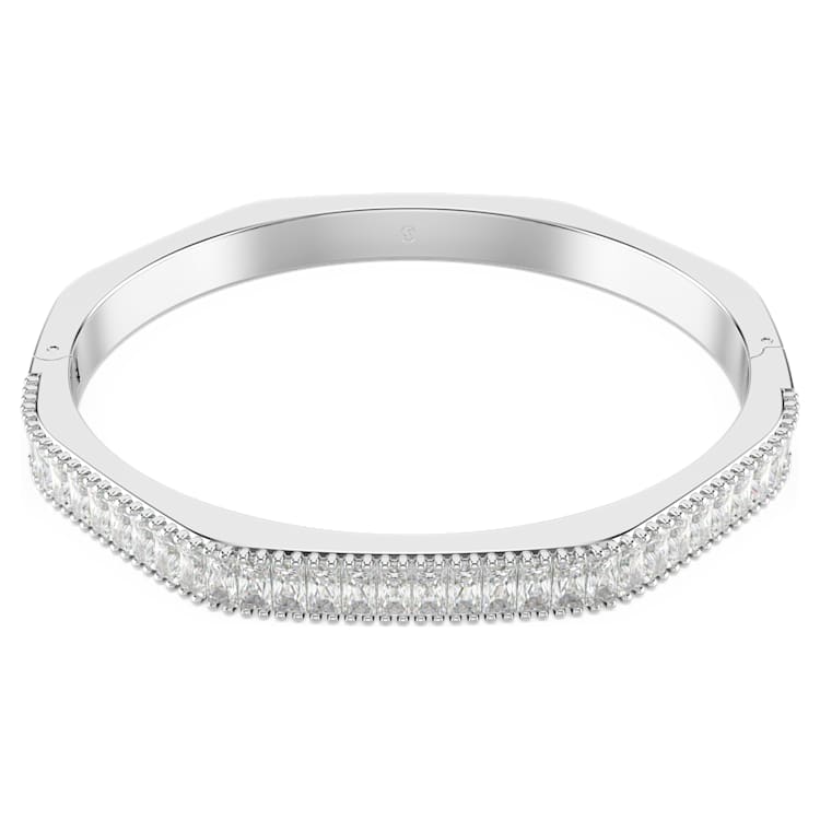 Brazalete Matrix Talla baguette, Blanco, Baño de rodio