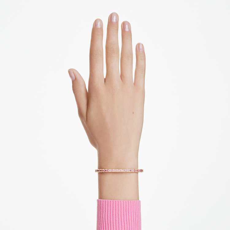 Brazalete Matrix Talla baguette Rosa Baño tono oro