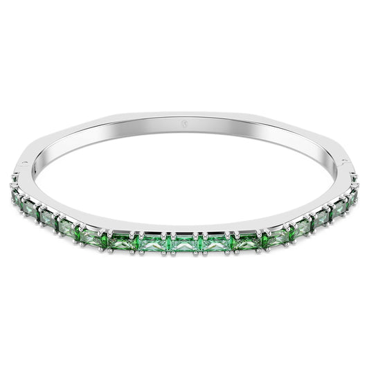 Brazalete Matrix Talla baguette, Verde, Baño de rodio