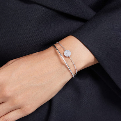 Brazalete Sublima, Blanco, Baño de rodio